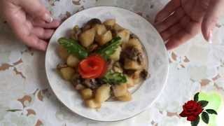 КАРТОШКА С ГРИБАМИ ПО ДЕРЕВЕНСКИ РЕЦЕПТ жареный картофель с шампиньонами КАРТОШКА С ГРИБАМИ ПО ДЕРЕВЕНСКИ РЕЦЕПТ жареный картофель с шампиньонами