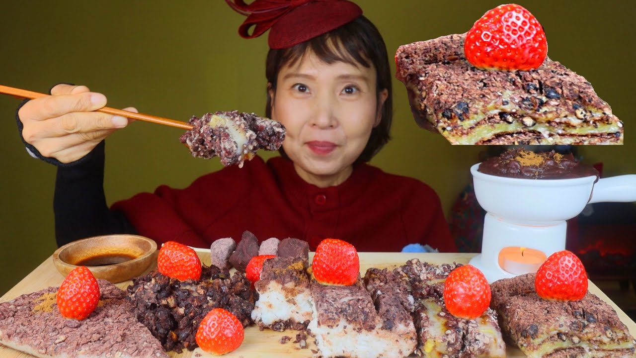 동지특집 떡시리즈 단팥죽&팥시루 먹방 年糕吃播 モッパン ASMR KOREA VEGETARIAN TRADITIONAL TTEOK MUKBANG