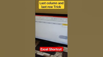 Goto last column and last row Shortcut #shorts #viral #excel