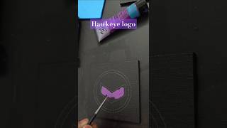 Hawkeye Logo Painting hawkeye logo painting easy cute art ideas shorts marvel