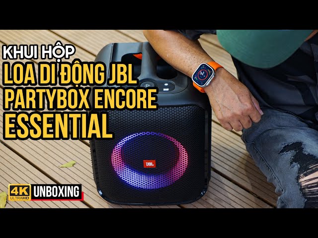 LOA DI ĐỘNG JBL PARTYBOX ENCORE ESSENTIAL: THIẾT KẾ NHỎ GỌN, 100W, HÁT KARAOKE ỔN, PIN 6 TIẾNG