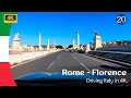 Across Italy in 4K. Autostrada del Sole A1 | Driving from Rome to Florence