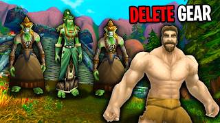 Surviving Hardcore WoW, But I Delete My Gear EVERY Level!