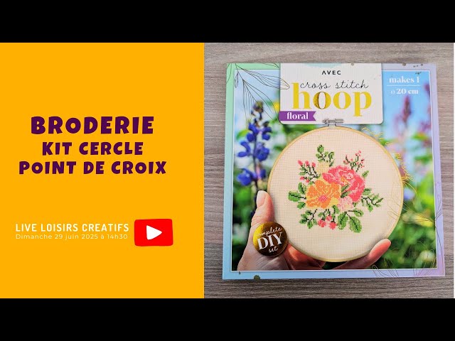 KingYH Kit Complet Broderie DIY Pour Débutants - Outils Et Accessoires Avec Cerceaux Et Fils Colorés