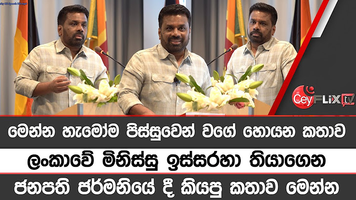 මෙන්න හැමෝම පිස්සුවෙන් වගේ හොයන කතාව ලංකාවේ මිනිස්සු ඉස්සරහා තියාගෙන ජනපති ජර්මනියේ දී කියපු කතාව