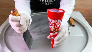 Kit Kat ice cream rolls street food - ايس كريم رول كيت كات