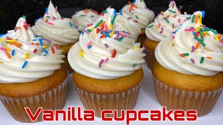 How to make perfect #vanilla #cupcakes, soft & fluffy  وصفة ناجحة لعمل الكاب كيك بالفانيلا