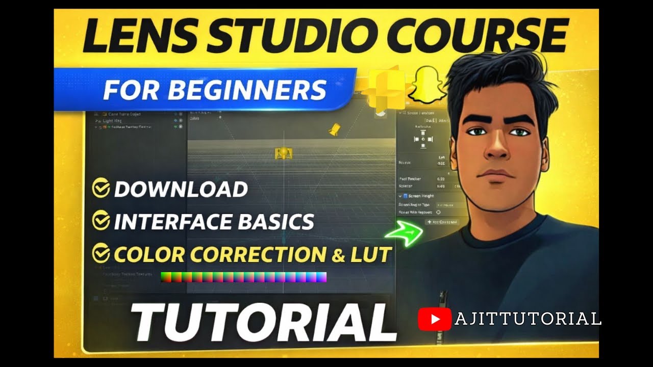 Lens Studio Color Lens Studio Course Part 1 |Complete Basics | Color Correction & Lut ...