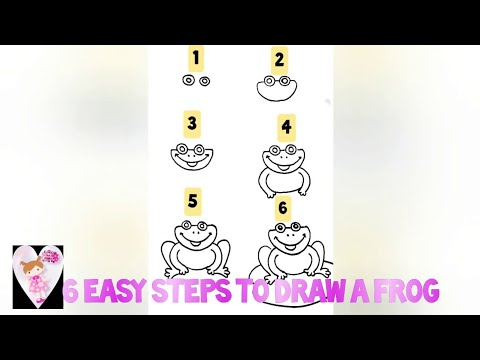 How to draw a frog? 6 easy steps ! - YouTube
