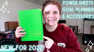 NEW 2022 POWERSHEETS GOAL PLANNER | ACCESSORIES \& PLANNER REVIEW
