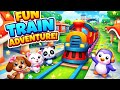 Cute Train Ride with Baby Animals 🐼🐶 | Kids Fun Video 🚂