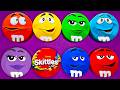 Satisfying Video | Lovely Unpacking Vibrant Skittles and Delicius Candy From Surprise Tins ASMR