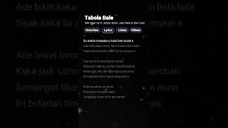 Tabola Bale lirik tabolabale liriklagu s