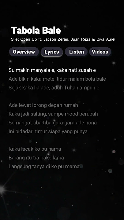 Tabola Bale (Lirik) #tabolabale #liriklagu #lyrics