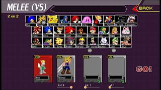 Super Smash Flash Fox & Cloud Vs Samus & Super Sonic