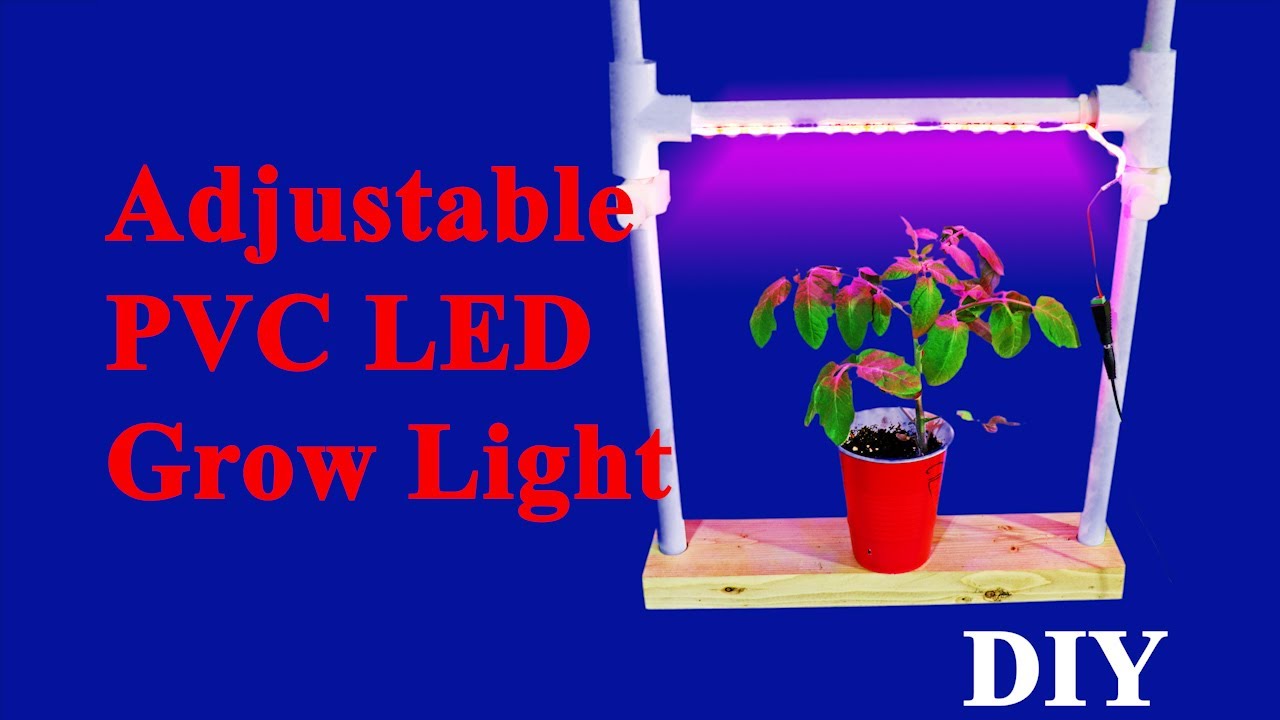 DIY Grow Light Stand - Adjustable LED Bar For Your Plants
