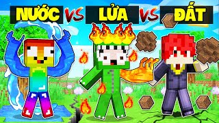 KHANGG BEDWARS THỬ THÁCH 24H NOOB TEAM SỞ HỮU SỨC MẠNH NGUYÊN TỐ LỬA VS NƯỚC VS ĐẤT VS GIÓ MINECRAFT