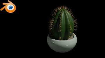 Modeling the cactus in Blender - 177