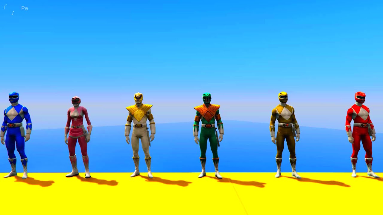 GTA 5 | POWER RANGERS RACING CHALLENGE on WATER TRACK! | Spiderman ...