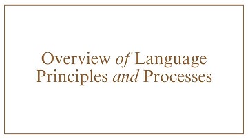 Overview of Language Principles and Processes