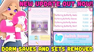 NEW UPDATE Out Now Removed Sets And Dorm Saves Are Here Royale High Update
