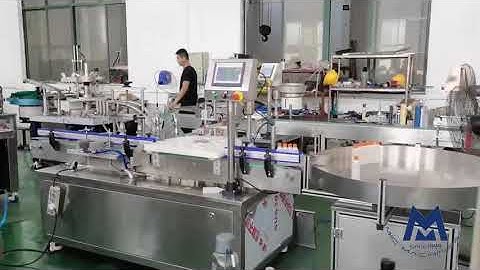 MIC automatic small bottle liquid filling capping machine test