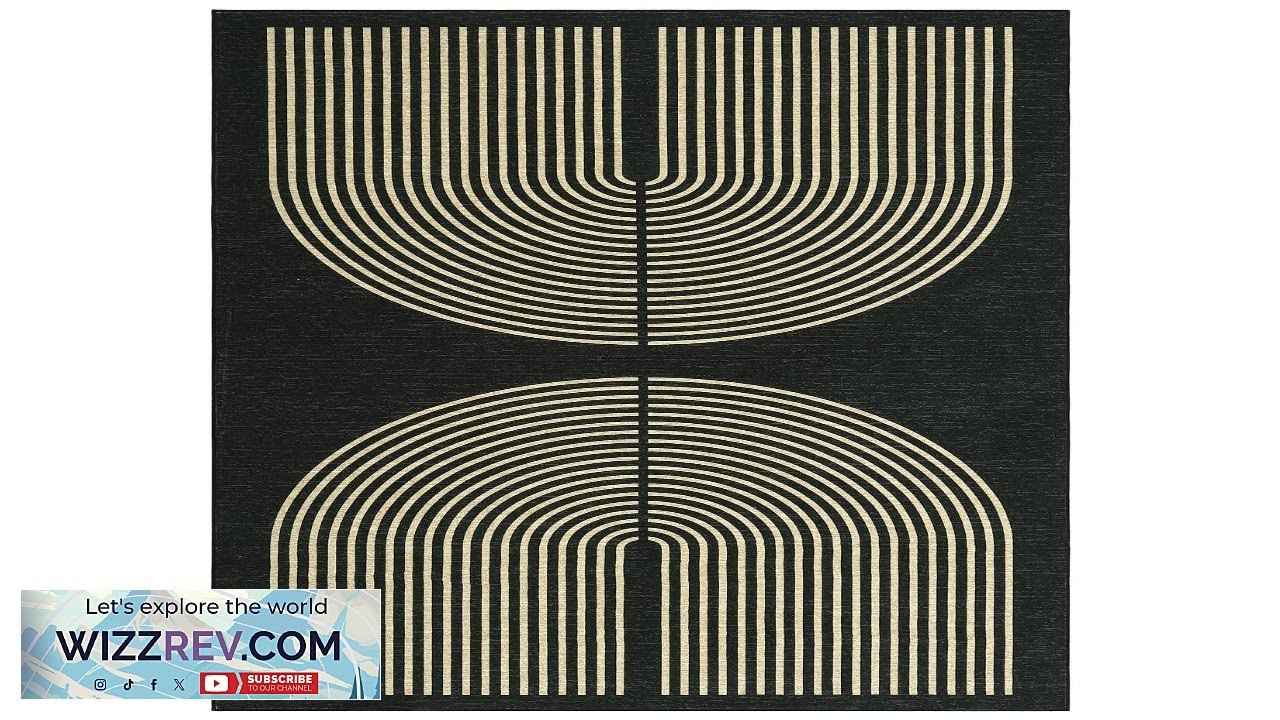 Garvee Area Rugs 6x9 Living Room Modern Washable Rugs Black Soft Bedroom