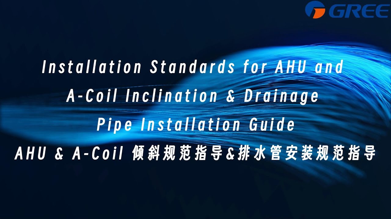 Inclination Installation Installation standards for unit inclination & Drainage pipe ...