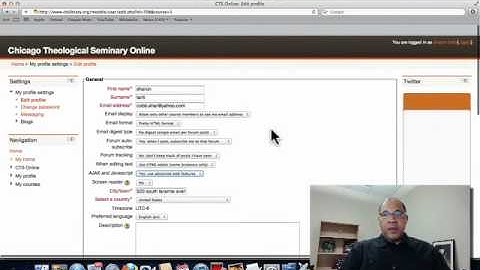 Dr. Michael Neil, Setting up your moodle profile