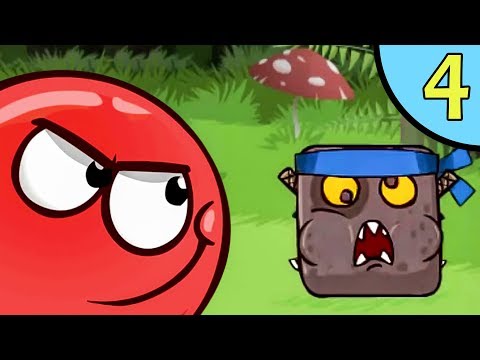 Несносный КРАСНЫЙ ШАР против чёрного квадрата #4. Мультик ИГРА для детей Red Ball 4 на Игрули TV