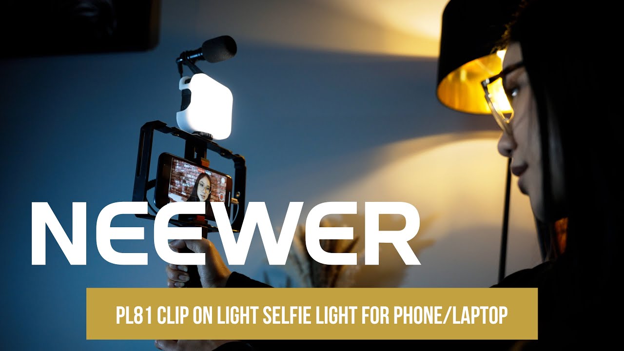 Neewer LED Video Conference Light Kit with Clip & Phone Holder for