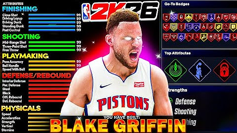 NBA 2K26 ULTRA RARE Blake Griffin Build! Physical Mid Post Point Four(Best Rare Point Forward Build)