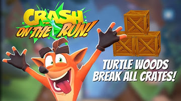Crash Bandicoot: On the Run - Turtle Woods | Break All Crates Challenge!