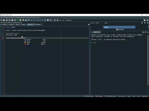 establish a UDP connection using socket with PYTHON بالعربي