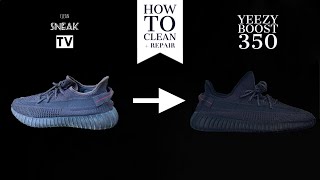 How To Clean and restore 300 Adidas Yeezy Boost 350 V2 Black Tutorial