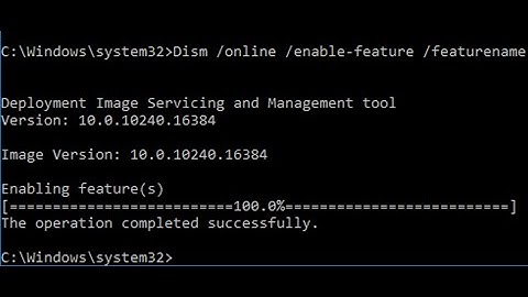 Install .NET Framework 3.5 in Command Prompt