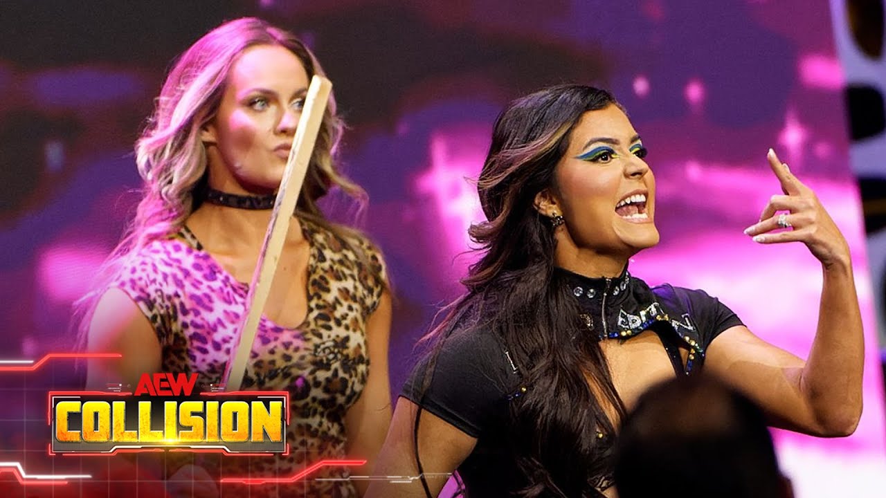 TayJay приходит на помощь королеве Аминате после атаки Теклы, Харта и Блю | AEW Collision, 26.06....