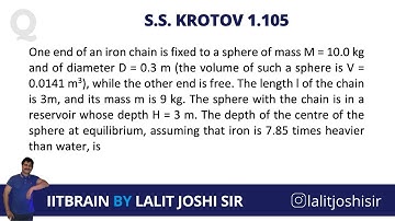 S. S. Krotov 1.105 | Law of floatation | JEE Advanced | by Lalit Joshi Sir