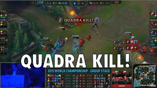 Xpeke Quadra Kill / Insane Orianna Ulti  LGD Gaming vs Origen | League of Legends Worlds  2015