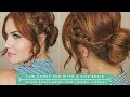 #85 - Messy low donut bun with side braid / Coque baixo com trança lateral