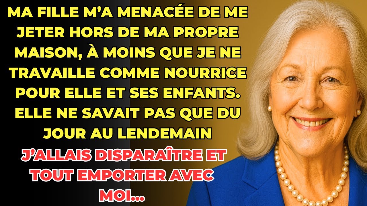 HISTOIRE VRAIE: Ma fille a menacé de me chasser si je ne devenais pas une femme de ménage....