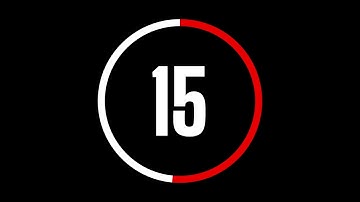 30 Second Countdown Timer Red and White on Black Screen for Gym and Workout Videos