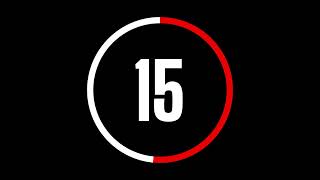 30 Second Countdown Timer Red and White on Black Screen for Gym and Workout Videos