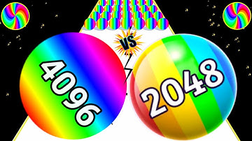 Satisfying Mobile Game Ball Run 2048 Game Level up ball Gameplay Walkthrough Android, iOS part 8