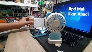 Kipas Angin USB Mini Fan LED Portabel Gum Bear ZW2801 111153