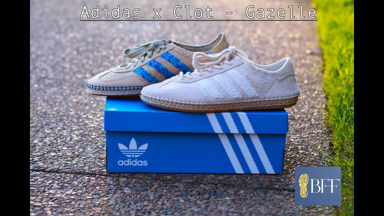★アディダス×クロット ガゼル インドア★Halo Ivory ADIDAS x CLOT Gazelle Comparison - Halo Ivory vs Blue Beige