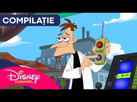 🥸 Năzbâtiile lui Doofenshmirtz | Phineas și Ferb [COMPILAȚIE] | Disney Channel România