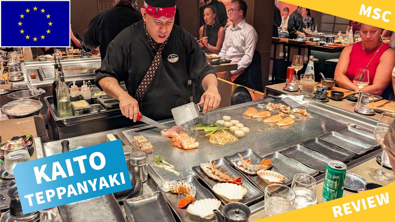 MSC Kaito Teppanyaki Review (with kids) Speciality Dining Restaurant - show, food, menu and price