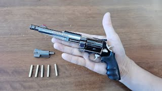 Mini Smith & Wesson M500 Magnum with Bullets Unboxing 2022 - Miniature Toy Gun in 1:2 Scale