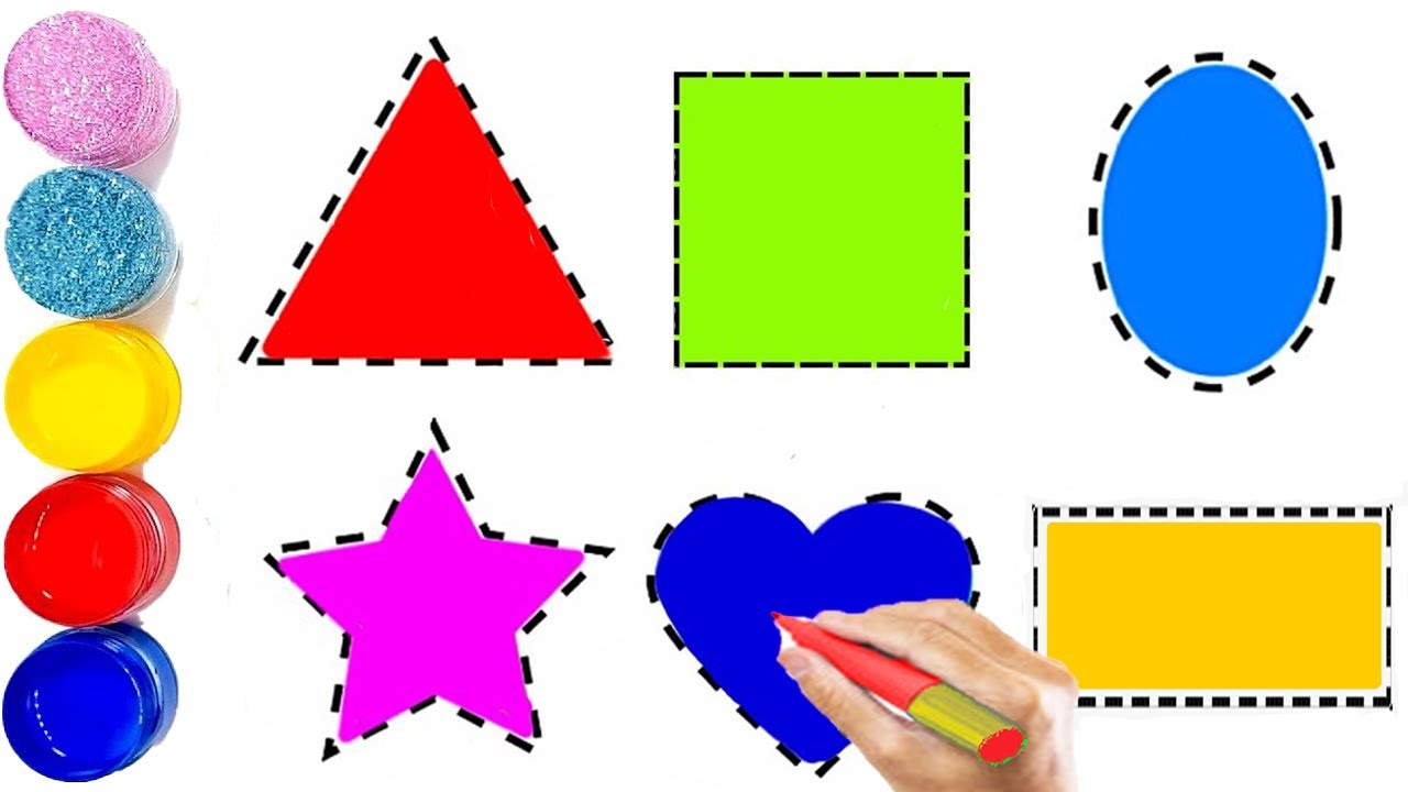 Colors name for toddlers, Learn to draw 2d Shapes, toddler Learning ...